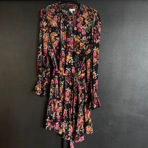 Vibrant Floral Long Sleeve Dress
